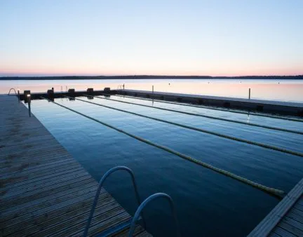 Top Marine floating pontoon at Karujärve, providing a secure docking solution for boats in a scenic location.